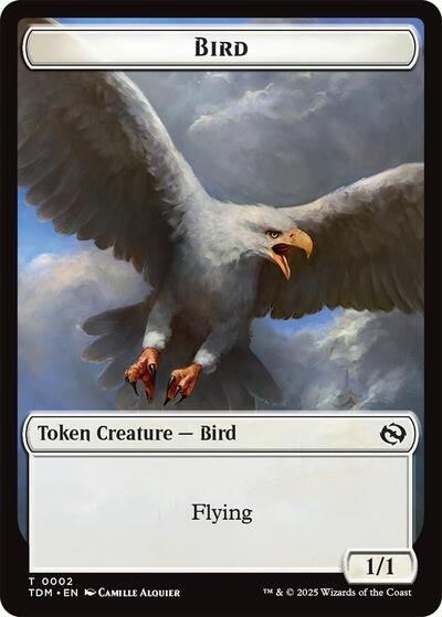 Bird Monk Double Sided Token TDM #2 // 3 (Near Mint T) Magic: The Gathering: Tarkir: Dragonstorm