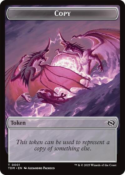 Copy Monk Double Sided Token TDM #1 // 3 (Near Mint T) Magic: The Gathering: Tarkir: Dragonstorm