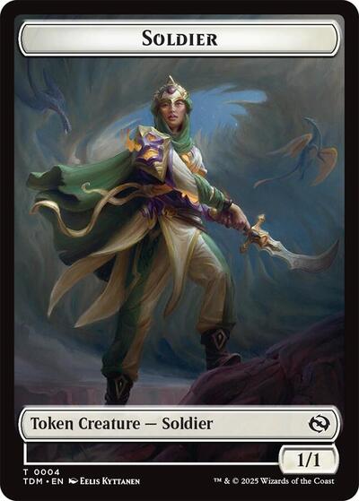 Soldier 0004 Soldier 0005 Double Sided Token TDM #4 // 5 (Near Mint T) Magic: The Gathering: Tarkir: Dragonstorm