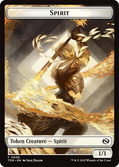 Spirit 0006 Spirit 0007 Double Sided Token TDM #6 // 7 (Near Mint T) Magic: The Gathering: Tarkir: Dragonstorm