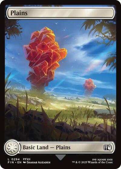 Plains 0294 FIN #294 (Near Mint Land) Magic: The Gathering: FINAL FANTASY