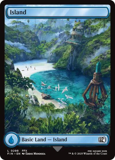 Island 0298 FIN #298 (Near Mint Land) Magic: The Gathering: FINAL FANTASY