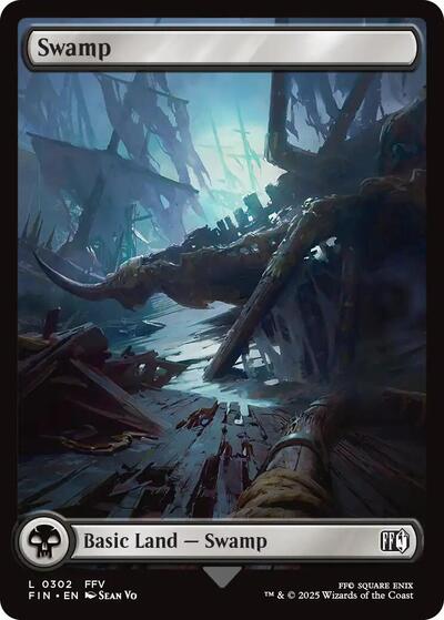 Swamp 0302 FIN #302 (Near Mint Land) Magic: The Gathering: FINAL FANTASY