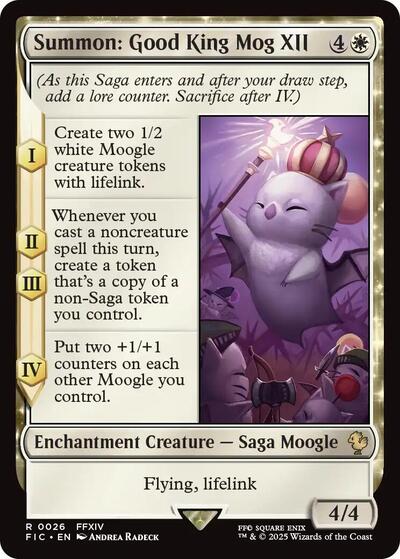 Summon Good King Mog XII FIC #26 (Near Mint Rare) Magic: The Gathering: Commander: FINAL FANTASY