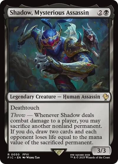 Shadow Mysterious Assassin FIC #50 (Near Mint Rare) Magic: The Gathering: Commander: FINAL FANTASY