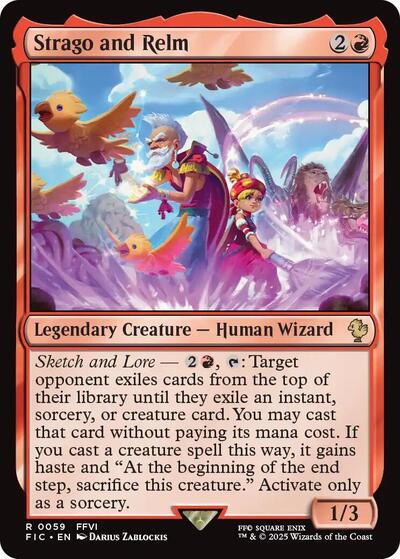 Strago and Relm FIC #59 (Near Mint Rare) Magic: The Gathering: Commander: FINAL FANTASY