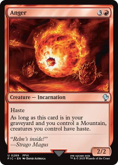 Anger FIC #289 (Near Mint Uncommon) Magic: The Gathering: Commander: FINAL FANTASY