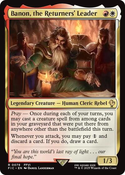 Banon the Returners Leader FIC #78 (Near Mint Rare) Magic: The Gathering: Commander: FINAL FANTASY