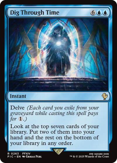 Dig Through Time FIC #263 (Near Mint Rare) Magic: The Gathering: Commander: FINAL FANTASY