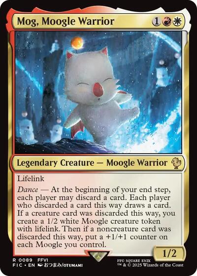 Mog Moogle Warrior FIC #89 (Near Mint Rare) Magic: The Gathering: Commander: FINAL FANTASY