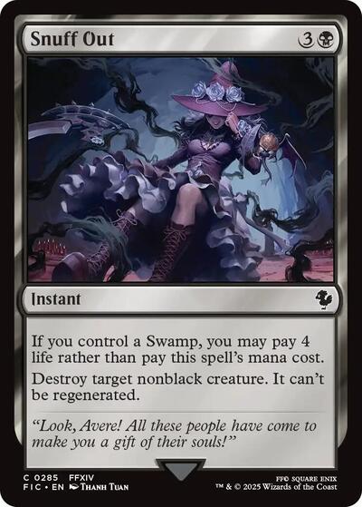 Snuff Out FIC #285 (Near Mint Common) Magic: The Gathering: Commander: FINAL FANTASY