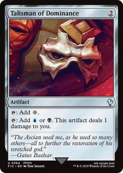 Talisman of Dominance FIC #364 (Near Mint Uncommon) Magic: The Gathering: Commander: FINAL FANTASY
