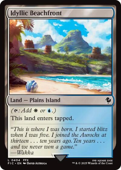 Idyllic Beachfront FIC #404 (Near Mint Land) Magic: The Gathering: Commander: FINAL FANTASY