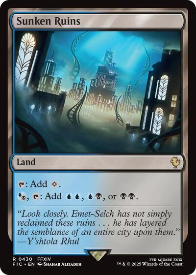 Sunken Ruins FIC #430 (Near Mint Rare) Magic: The Gathering: Commander: FINAL FANTASY