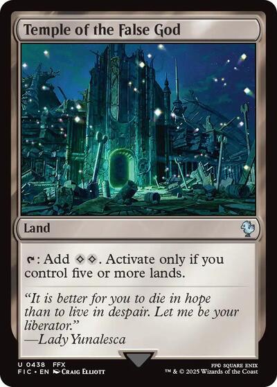 Temple of the False God FIC #438 (Near Mint Uncommon) Magic: The Gathering: Commander: FINAL FANTASY
