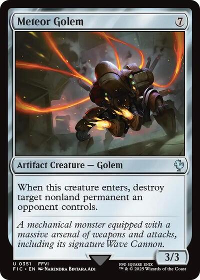 Meteor Golem FIC #351 (Near Mint Uncommon) Magic: The Gathering: Commander: FINAL FANTASY