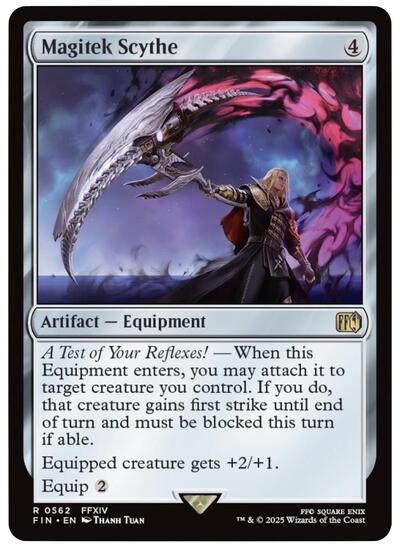 Magitek Scythe FIN #562 (Near Mint Rare) Magic: The Gathering: FINAL FANTASY