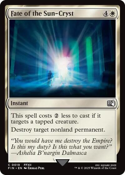 Fate of the Sun Cryst FIN #19 (Near Mint Common) Magic: The Gathering: FINAL FANTASY