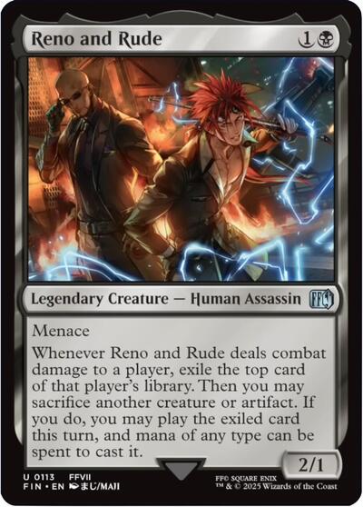 Reno and Rude FIN #113 (Near Mint Uncommon) Magic: The Gathering: FINAL FANTASY