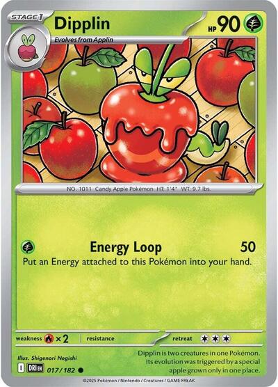 Dipplin DRI #017/182 (Near Mint Common) Pokemon: SV10: Destined Rivals
