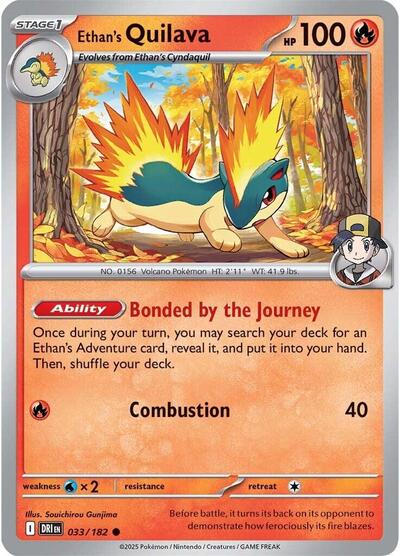 Ethans Quilava SV10: Destined Rivals DRI #033/182 (Common) Pokemon: