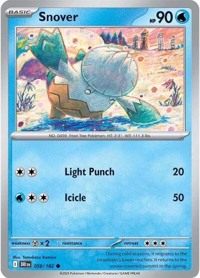 Snover DRI #059/182 (Near Mint Common) Pokemon: SV10: Destined Rivals