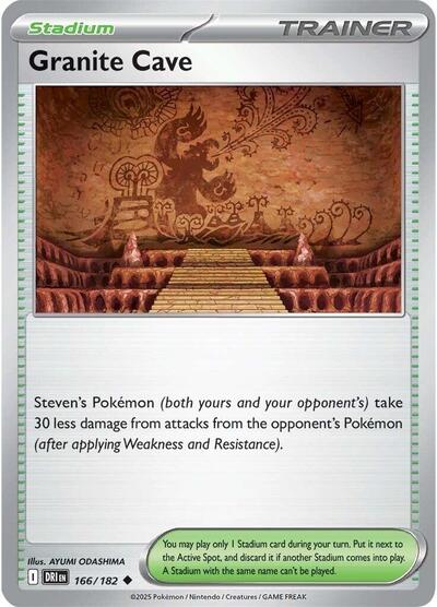 Granite Cave Reverse Holofoil DRI #166/182 (Near Mint Uncommon) Pokemon: SV10: Destined Rivals