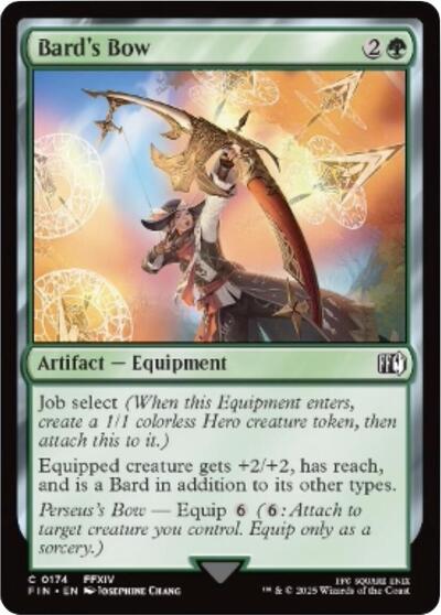 Bards Bow FIN #174 (Near Mint Common) Magic: The Gathering: FINAL FANTASY