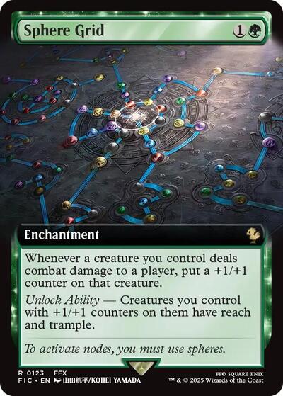 Sphere Grid Extended Art FIC #123 (Near Mint Rare) Magic: The Gathering: Commander: FINAL FANTASY