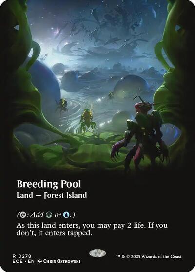 Breeding Pool Borderless EOE #278 (Near Mint Rare) Magic: The Gathering: Edge of Eternities
