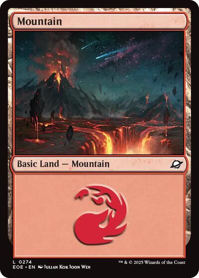 Mountain 0274 EOE #274 (Near Mint Land) Magic: The Gathering: Edge of Eternities