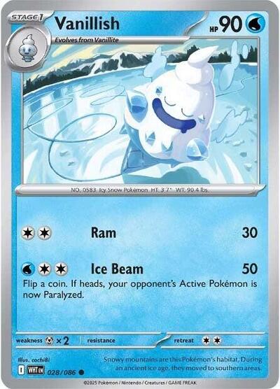 Vanillish WHT #028/086 (Near Mint Common) Pokemon: SV: White Flare