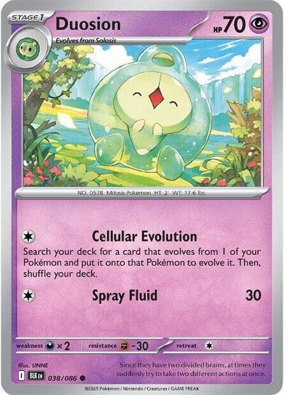 Duosion BLK #038/086 (Near Mint Common) Pokemon: SV: Black Bolt