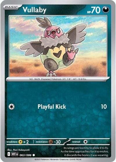Vullaby WHT #063/086 (Near Mint Common) Pokemon: SV: White Flare