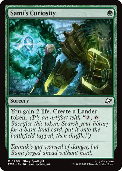 Samis Curiosity EOE #203 (Near Mint Common) Magic: The Gathering: Edge of Eternities