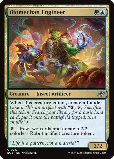 Biomechan Engineer EOE #213 (Near Mint Uncommon) Magic: The Gathering: Edge of Eternities