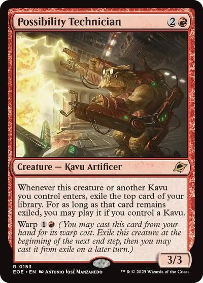 Possibility Technician EOE #153 (Near Mint Rare) Magic: The Gathering: Edge of Eternities