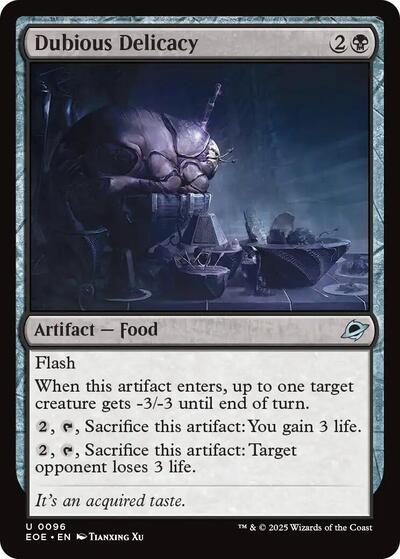 Dubious Delicacy EOE #96 (Near Mint Uncommon) Magic: The Gathering: Edge of Eternities