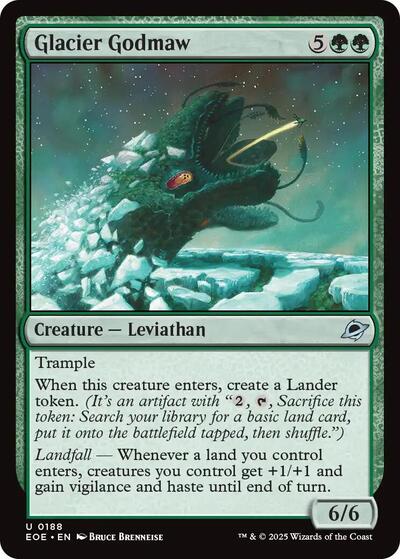 Glacier Godmaw EOE #188 (Near Mint Uncommon) Magic: The Gathering: Edge of Eternities