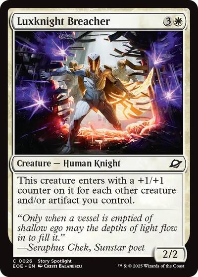 Luxknight Breacher EOE #26 (Near Mint Common) Magic: The Gathering: Edge of Eternities