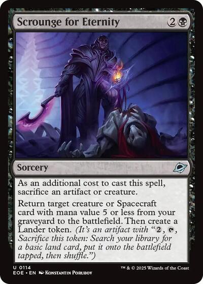 Scrounge for Eternity EOE #114 (Near Mint Uncommon) Magic: The Gathering: Edge of Eternities