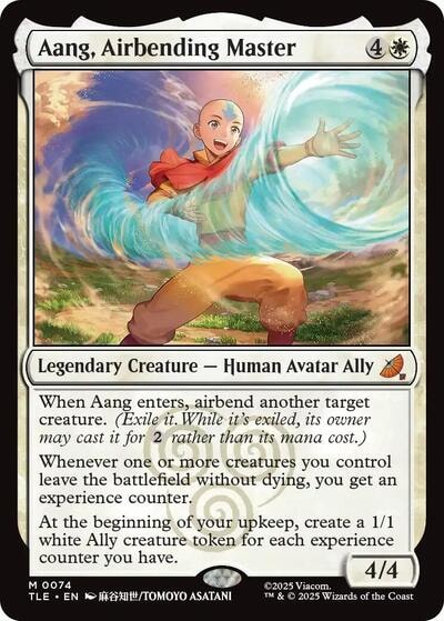 Aang Airbending Master TLE #74 (Near Mint Mythic Rare) Magic: The Gathering: Avatar: The Last Airbender: Eternal-Legal