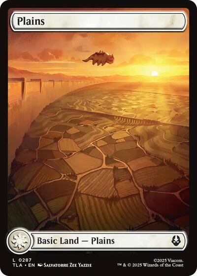Plains 0287 TLA #287 (Near Mint Land) Magic: The Gathering: Avatar: The Last Airbender