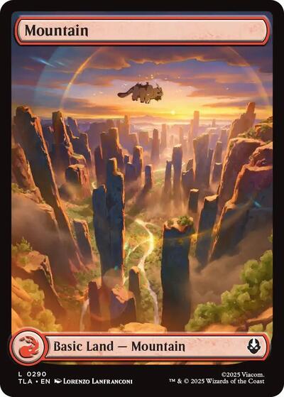 Mountain 0290 TLA #290 (Near Mint Land) Magic: The Gathering: Avatar: The Last Airbender