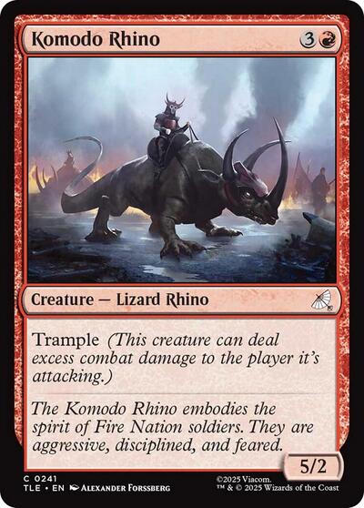Komodo Rhino 0241 TLE #241 (Near Mint Common) Magic: The Gathering: Avatar: The Last Airbender: Eternal-Legal