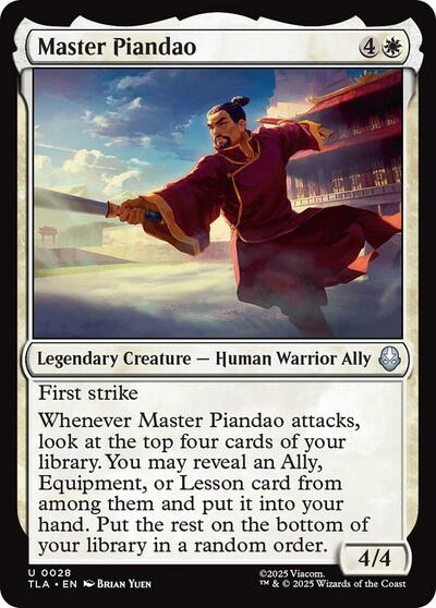 Master Piandao TLA #28 (Near Mint Uncommon) Magic: The Gathering: Avatar: The Last Airbender
