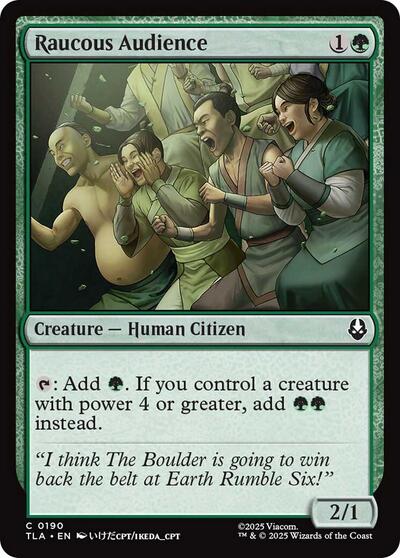 Raucous Audience TLA #190 (Near Mint Common) Magic: The Gathering: Avatar: The Last Airbender