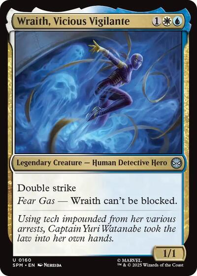 Wraith, Vicious Vigilante Foil SPM #160 (Near Mint Uncommon) Magic: The Gathering: Marvel's Spider-Man