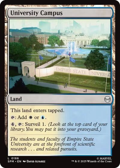 University Campus Marvel's Spider-Man SPM #186 (Land) Magic: The Gathering:
