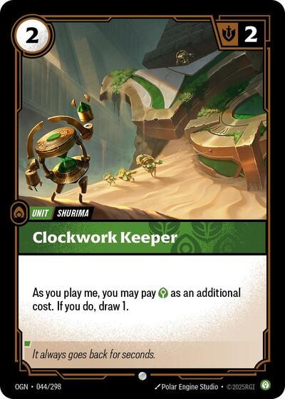 Clockwork Keeper Foil OGN #044/298 (Near Mint Common) Riftbound: League of Legends Trading Card Game: Origins